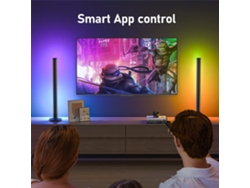 1 Par De Lámparas De Escritorio Inteligentes Lixincorda Led Rgbic Con Control Remoto Por Aplicación Bluetooth.