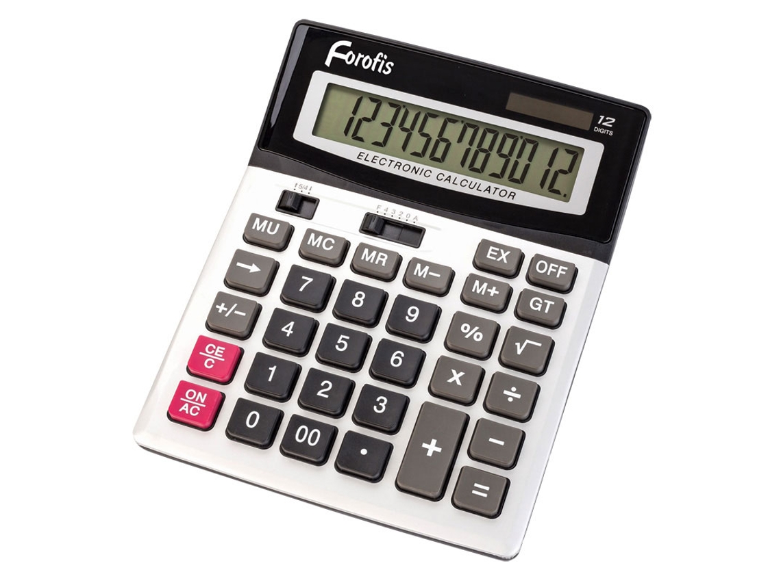 Calculadora de Sobremesa FOROFIS Plata 12 Dígitos 91592