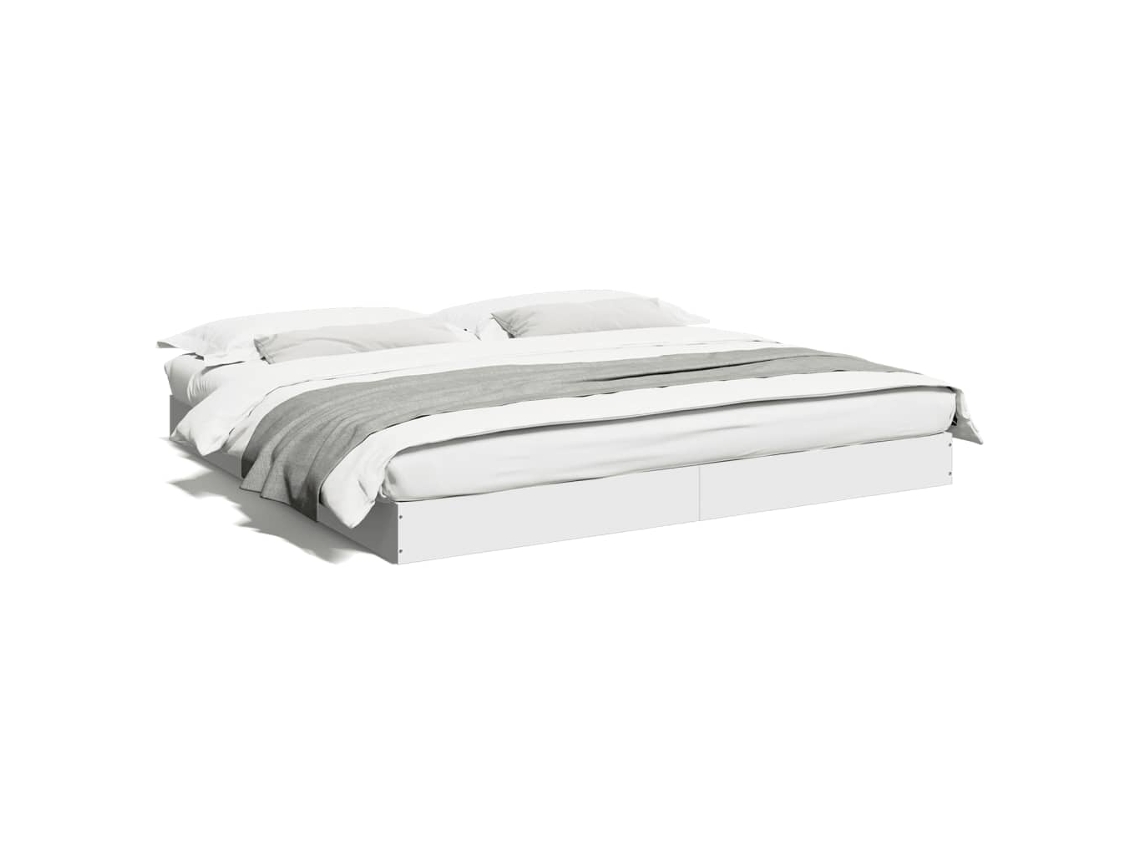 Maison Exclusive - Cama Sin Colchón Blanca 180x200 Cm Madera De Ingeniería