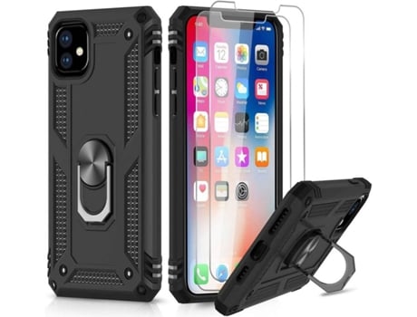 Funda + Protector iPhone 11 HONGWE. Negro