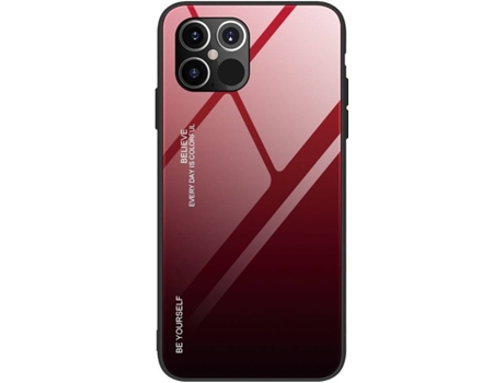Protector de Pantalla iPhone 12 Pro Max LMOBILE Negro, Rojo