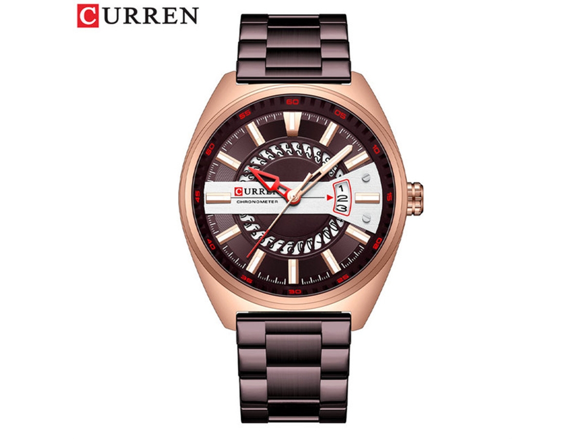 Reloj De Hombre Con Calendario, Correa De Acero, Cuarzo, Estilo Casual De Negocios, Reloj De Pulsera Creativo Para Hombre