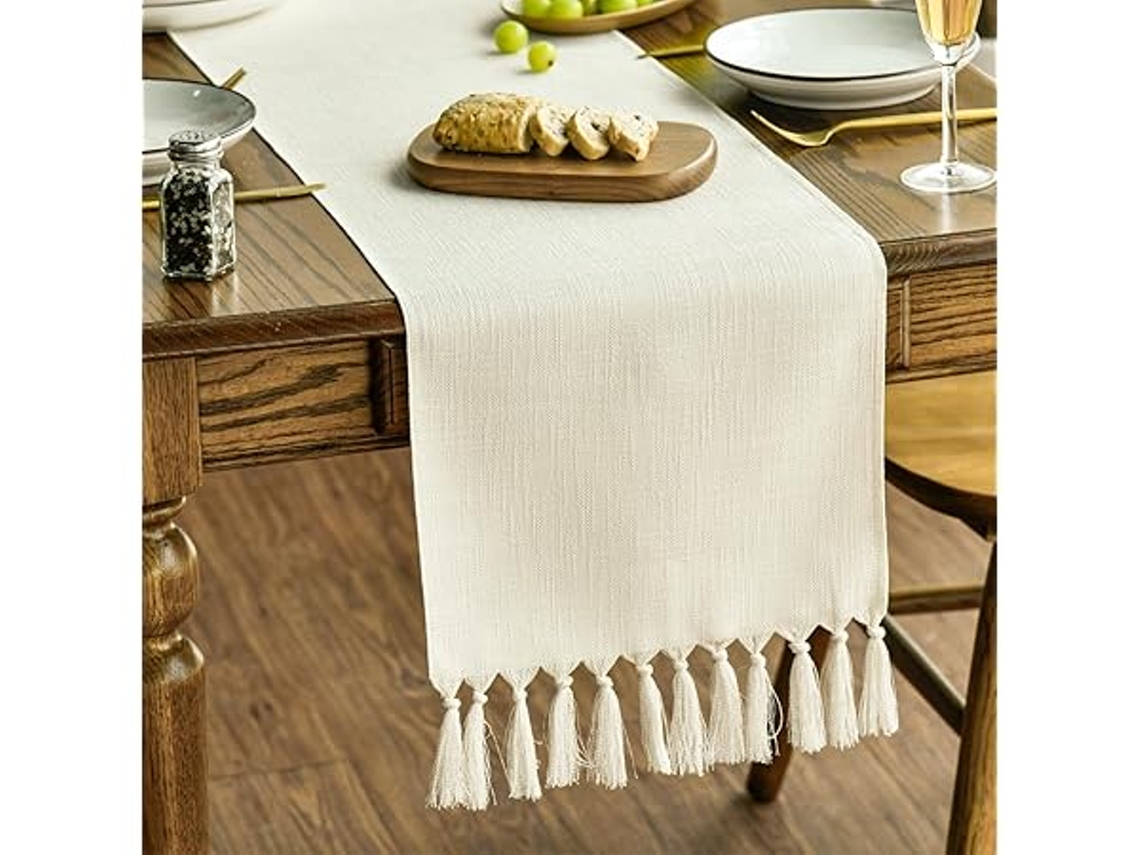 Mantel Individual De Estilo Rústico, Lavable A Máquina, Ideal Para La Cocina, La Mesa Y Fiestas, 33 X 143 Cm.