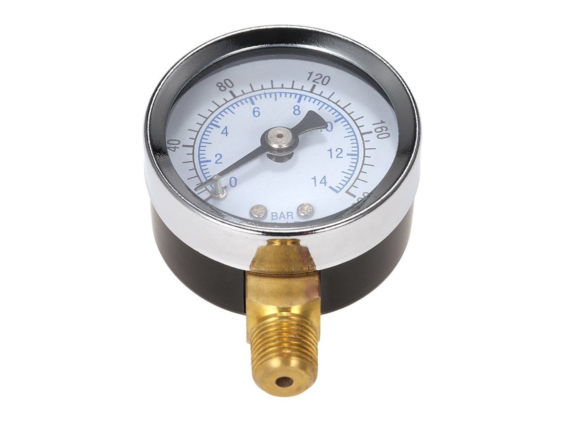 Manómetro De Presión De Agua De 40 Mm, 0~200 Psi/0~14 Bar, Rosca Npt De 1/8", Para Filtro De Piscina.