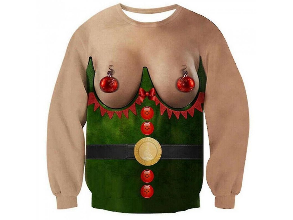 2026-jersey Feo De Navidad Para Hombre Mujer Sudadera Divertida Impresión 3d Navideña Bwy 4xl