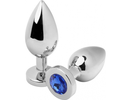 Estimulador METAL HARD Anal Plug Diamond Azul Pequeño 5.71 cm