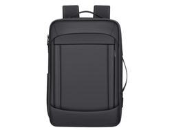 Mochila de negocios para hombres Mochila impermeable con puerto de carga USB Mochila para computadora portátil de viaje-negro