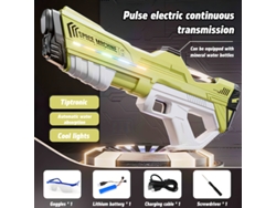 Pistola De Agua Eléctrica De Pulso De Disparo Rápido, Gran Capacidad, Absorción Automática De Agua, Luz, Juguete Infantil Para Exteriores.