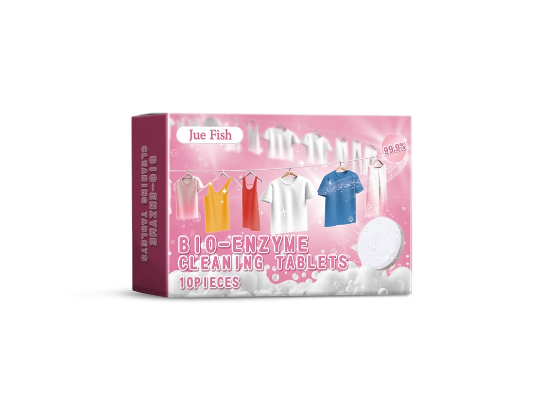 Pastillas efervescentes para la ropa en una caja