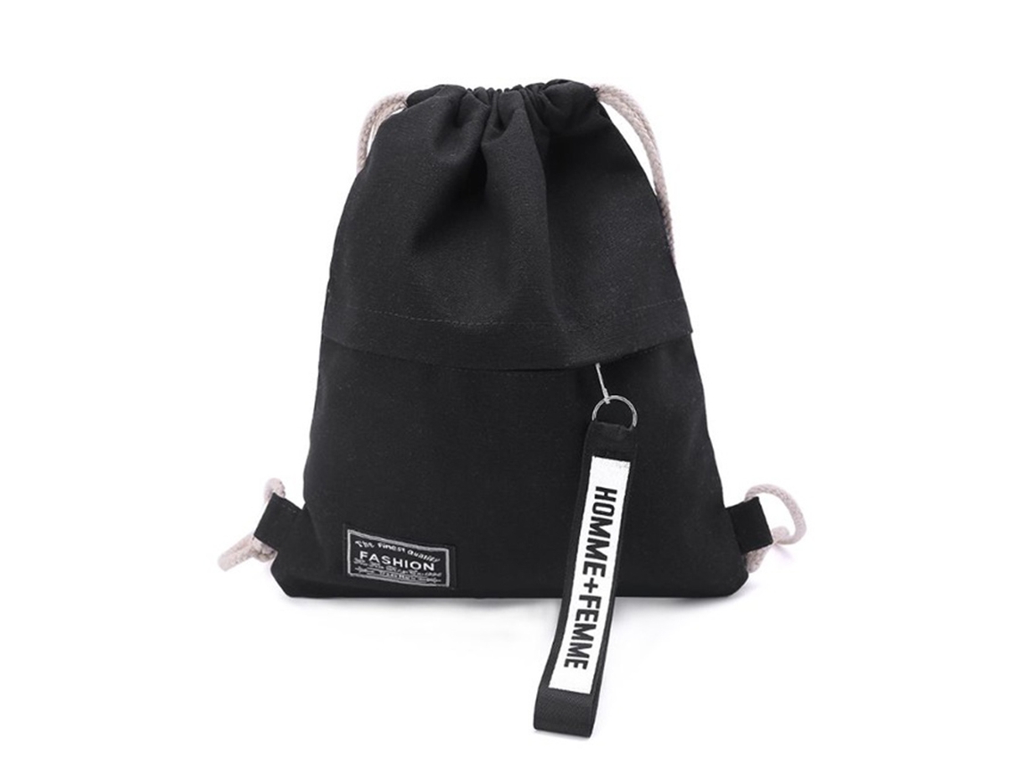 Mochila Deportiva De Lona Para Mujer Con Cordón Ajustable Y Cremallera, 37*30 Cm.