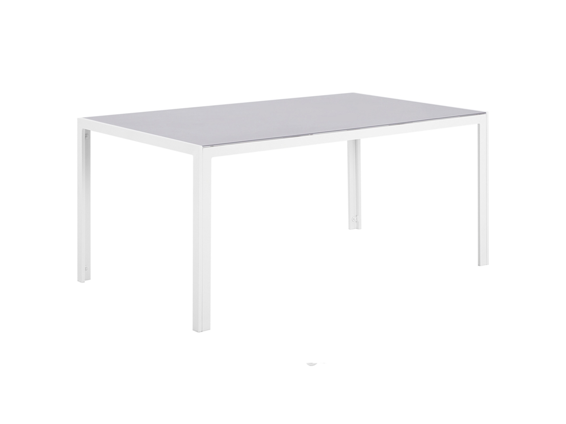 Mesa de jardín BELIANI Catania de Vidrio templado Gris 160x91x71