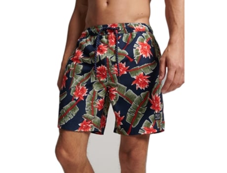 Pantalones Cortos para Hombre de Natación SUPERDRY (Poliéster - M - Azul)
