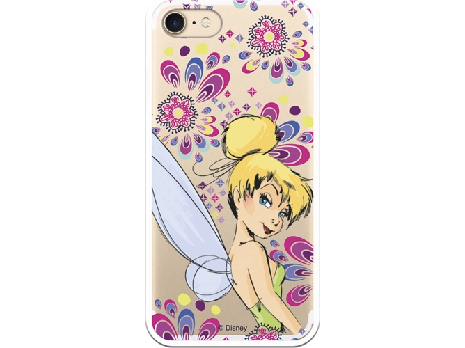 Carcasa iPhone 7, 8 DISNEY Campanilla Flores Multicolor