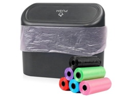 Papelera Multiusos Impermeable De Abs Con 90 Bolsas - Organizador Para Coche, Hogar Y Oficina.