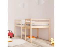 Cama alta de 75 x 190 cm de madera maciza de pino Lovely Home