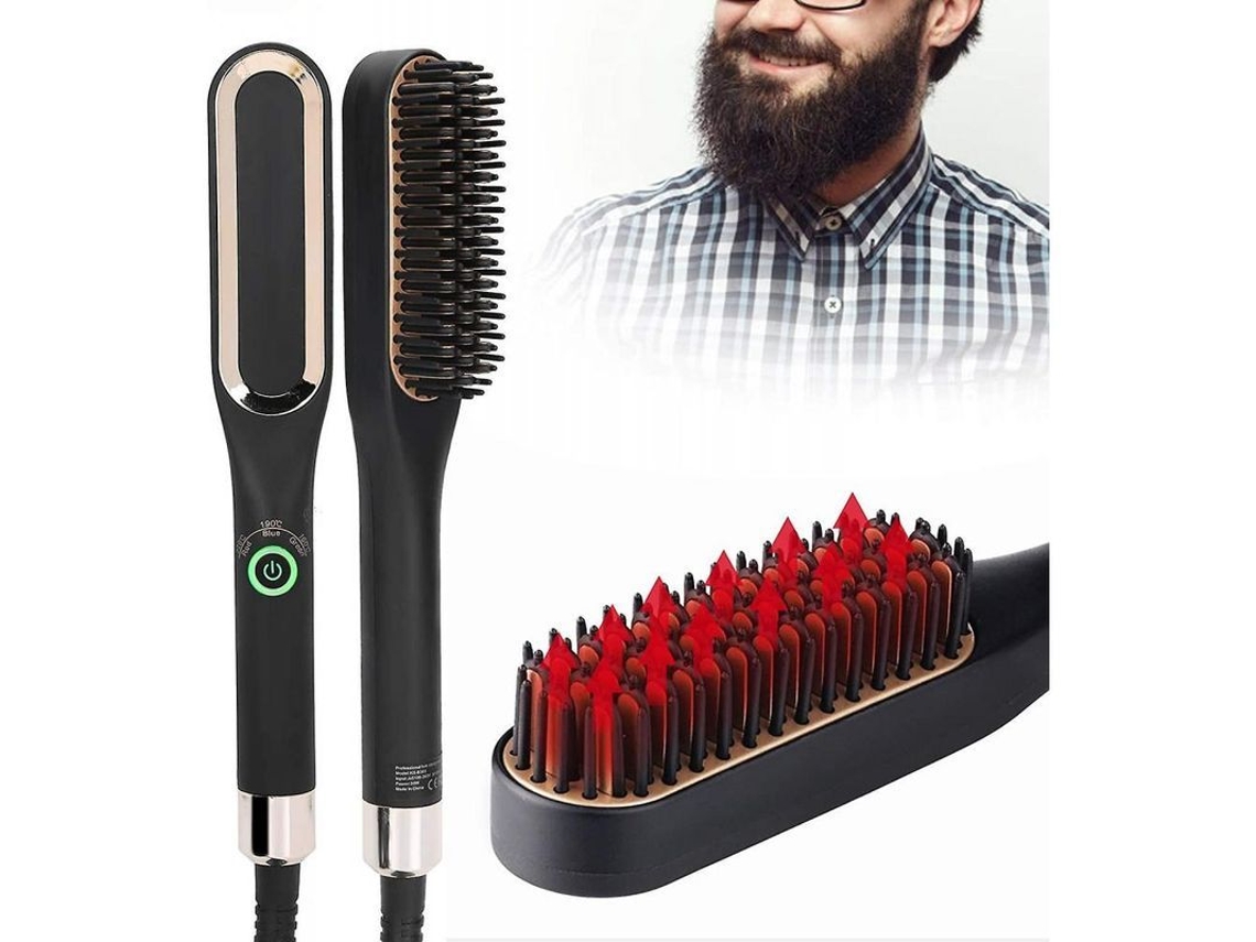 Recortadora De Barba Para Hombre, Peine Anti-encrespamiento Con Recortadora De Pelo Iónica Con 3 Ajustes De Temperatura.