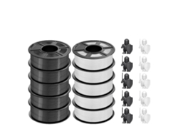 Filamento 3D, material PETG duradero, impresión de alta precisión, 5 grises, 5 blancos OEM