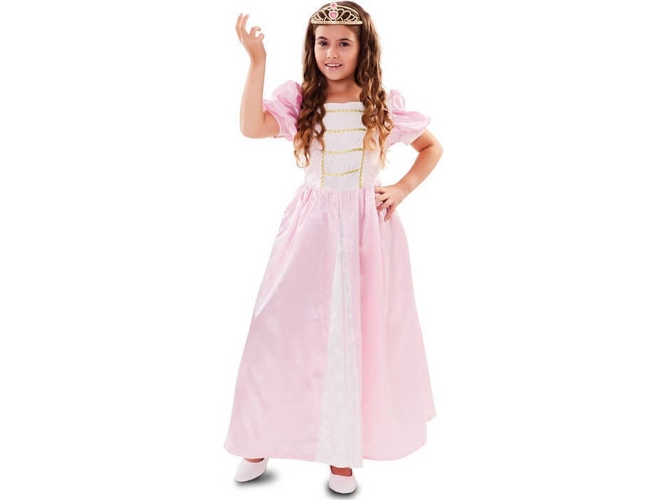 Disfraz de Niña DISFRAZZES Princesa Rosa y Blanco (Talla: 7 a 9 años)