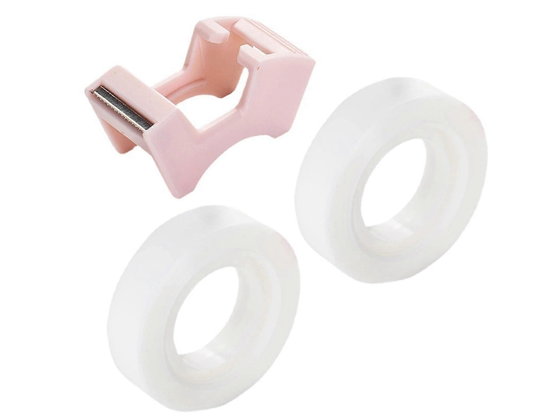 Juego de cinta adhesiva invisible multifuncional con dispensador recargable, cinta para escribir, paquete de útiles escolares y de oficina con GOKOCO