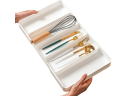 Organizador De Cajones Para Cubiertos, Cucharas Y Tenedores Retráctiles, Bandeja Divisoria
