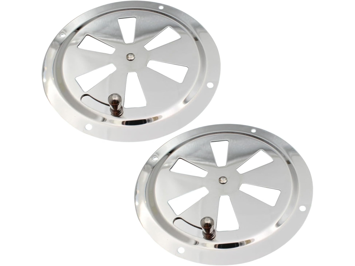 Rejilla De Ventilación Redonda De Acero Inoxidable De 12,7 Cm O 15,2 Cm Con Asa De Fácil Agarre.