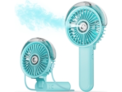 Ventilador Portátil Con Hidratación Mediante Nano-neblina Y Doble Efecto De Enfriamiento (azul)