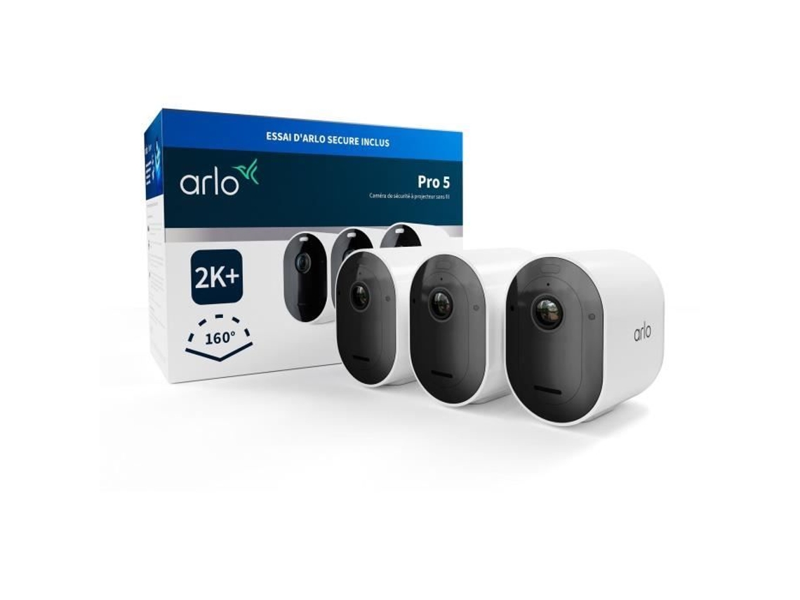 Paquete de 3 cámaras para exteriores Arlo Pro 5 con batería y visión nocturna