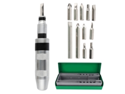 Kit De Parafusadeira De Impacto Manual Com 13 Peças 12 Bits Para Manutenção Multiuso