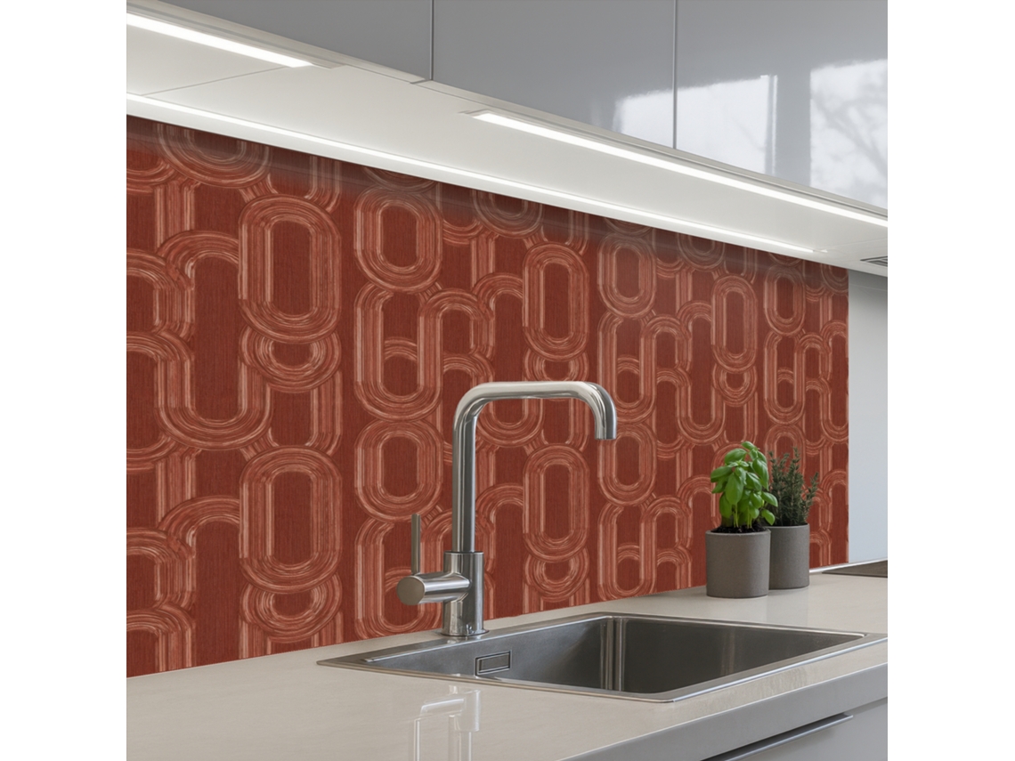 Paneles abstractos para salpicadero de cocina - Texturizados - Marrón 100x60 cm