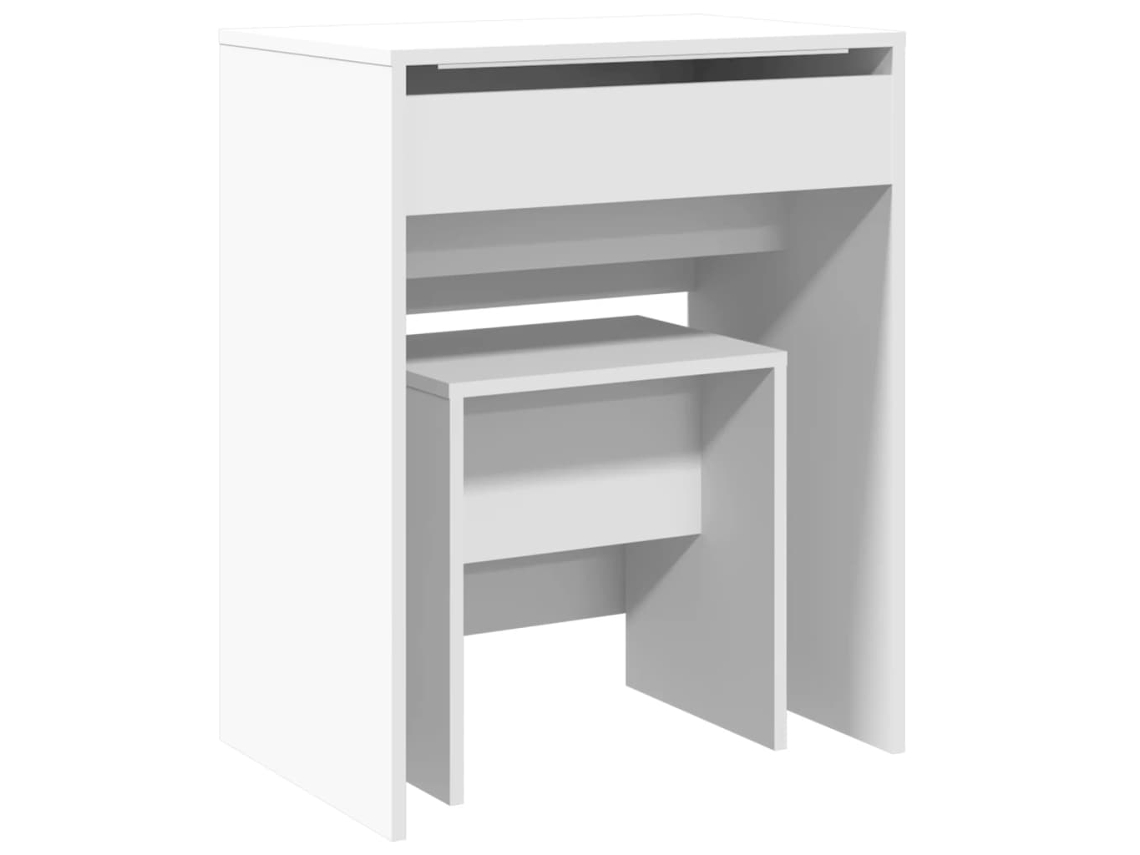Tocador y taburete 60x40x113,5 cm Blanco MAISON EXCLUSIVE