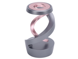 Jinwei-Gyroscopio Levitating Desk Spiral Metal Gray+Rink Gold Adorno de escritorio para taller doméstico