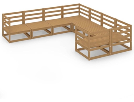 Conjunto 8 de muebles de jardín VIDAXL madera maciza de pino