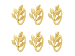 2026-anillos Para Servilletas De Hoja Dorada, 12 Piezas, Para Bodas, Cumpleaños Y Fiestas De Cena, Decoración De Mesa