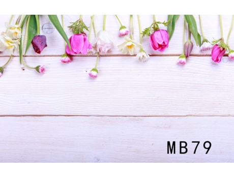 Fondo Fotográfico ECZJNT 150X220Cm Flores florecientes Decoraciones para el día de San Valentín Estudio de fotografía Fondo de pared Madera