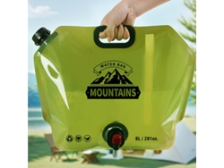Bolsa de agua plegable portátil para camping/senderismo (8L/Verde) Czhhmart