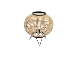 Lampara Sobremesa Metal Bambú Natural 36x36x37cm