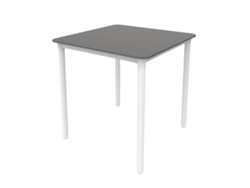 Mesa Cuadrada Exterior 70x70 Blanco - Gris Oscuro Marsella Garbar