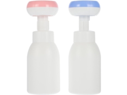 Juego De 2 Botellas De Gel Espumoso Para Manos De 300 Ml - Botella Vacía Reutilizable De Pet Sólido