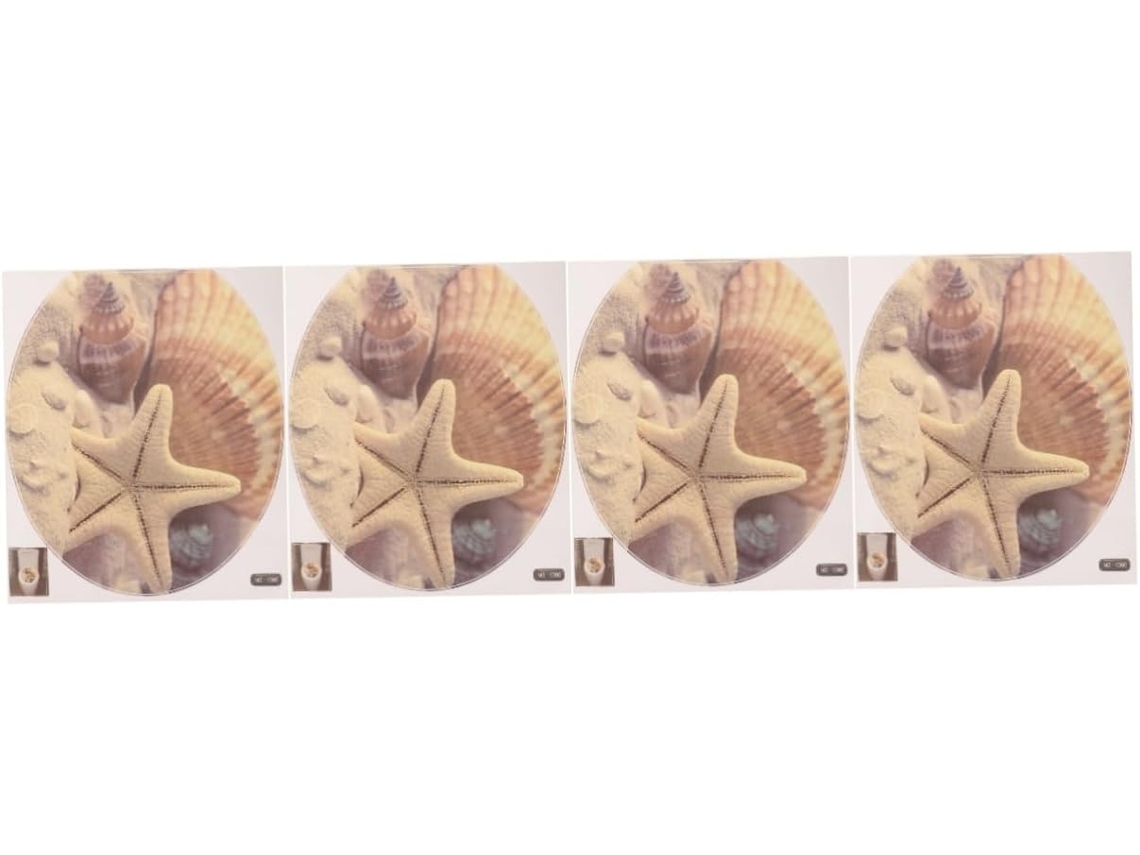 Juego de 4 pegatinas extraíbles de dibujos animados para baño, hechas de PVC y fáciles de instalar. Slowmoose