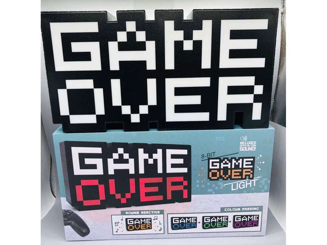 2026-luz Nocturna Luminosa De Palabra Game Over Con Usb, Icono De Juego Colorido Y Pequeño Para Videojuegos Phonation