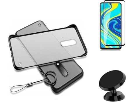 Kit Protector de Cristal Templado 5D Full Cover, Funda Invisible Bumper y Soporte Magnético de Coche Xiaomi Redmi Note 10 Lite PHONECARE Transparen...
