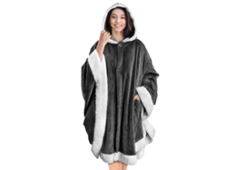 Manta Eifson Poncho Capa Con Capucha Para Usar (gris Oscuro)