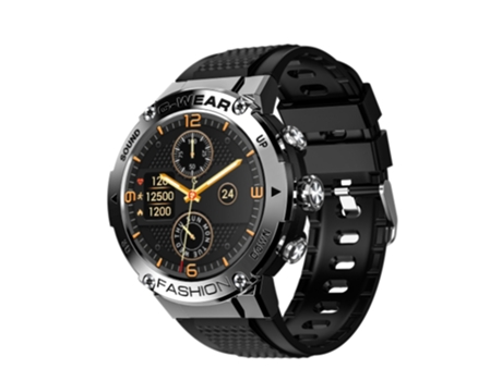 Reloj inteligente LOKMAT Attack 5 con esfera plateada y pulsera de Tpu de 34 mm