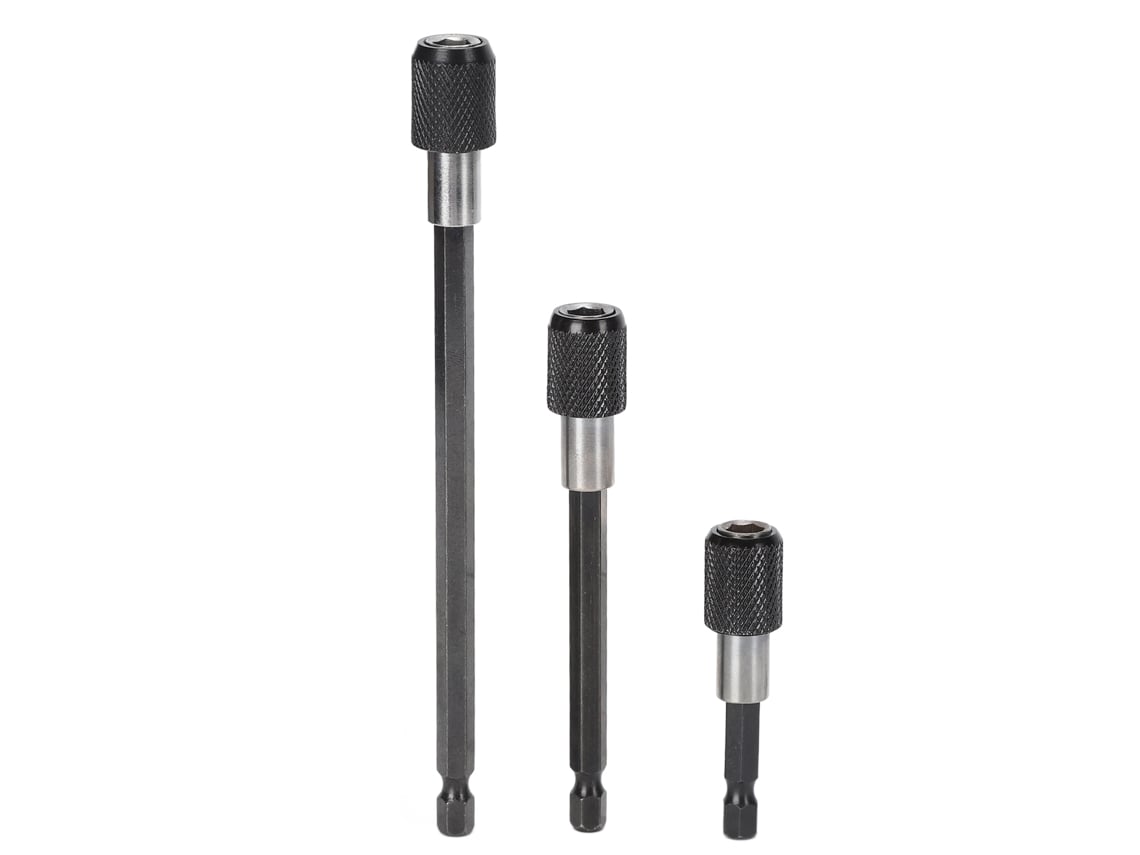 Adaptador De Varilla De Extensión Hexagonal De 1/4 De Pulgada (3 Piezas) Con Mordaza Magnética De Liberación Rápida Para Portapuntas De Destornillador