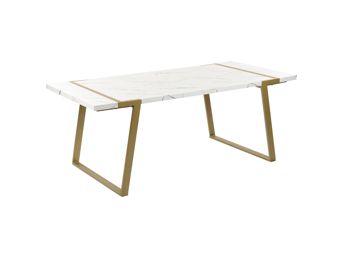 Mesa de comedor BELIANI Martynika de MDF Blanco 90x200x76