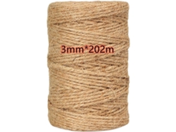 Hilo de yute natural para manualidades. Fibras naturales de alta calidad que aportan un toque rústico a tu decoración. Longitud garantizada de 202 m.