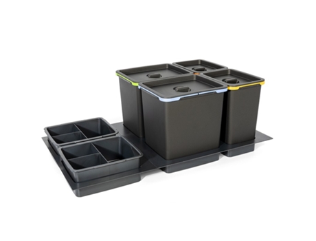 Cubo Basura Modelo Basso M900 2X16L 2X8L 2 Recipientes Modelo Antracita JUYPAL