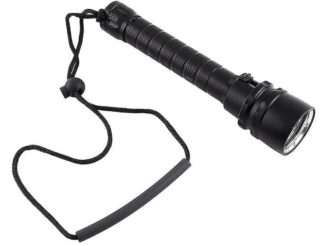 Linterna de Buceo Subacuática 8000Lm 100M 3 X T6 Led Linterna de Buceo Impermeable con Correa de Mano Negro YEMAESRE