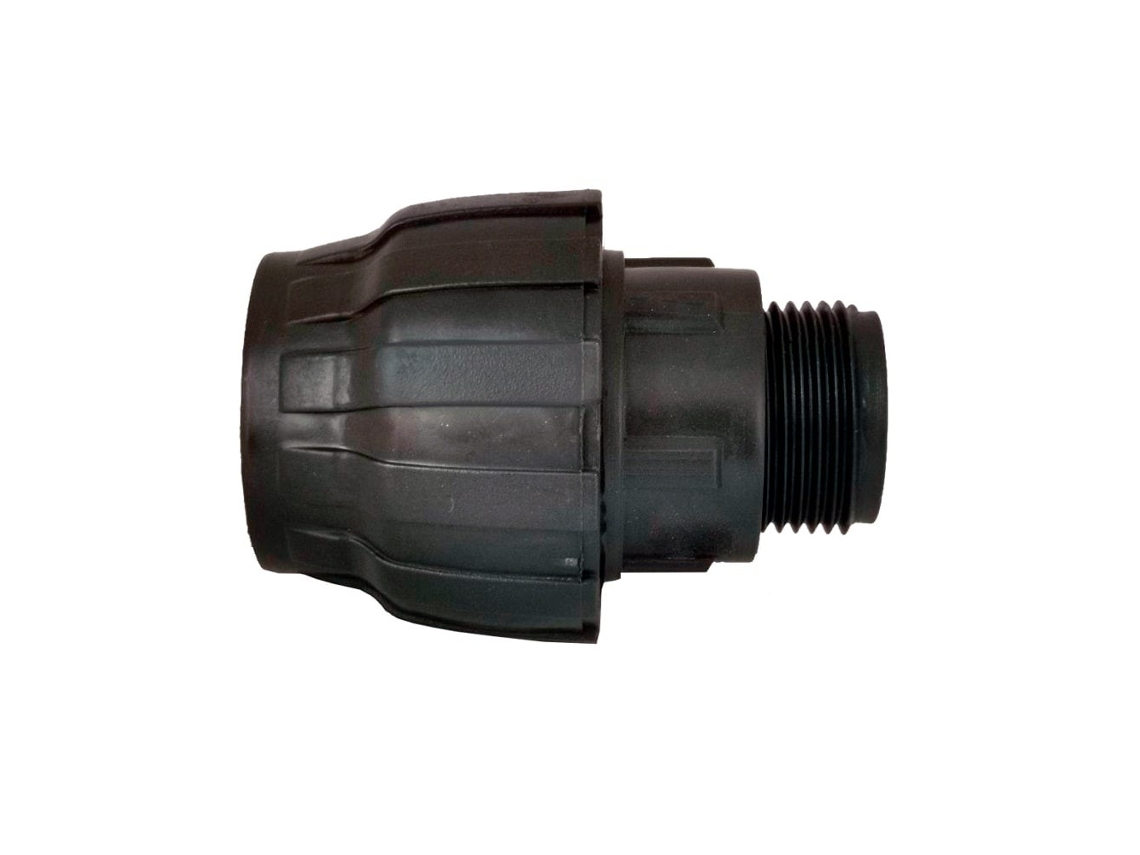 Conexión de polietileno con rosca macho de 20 mm 1/2 para riego
