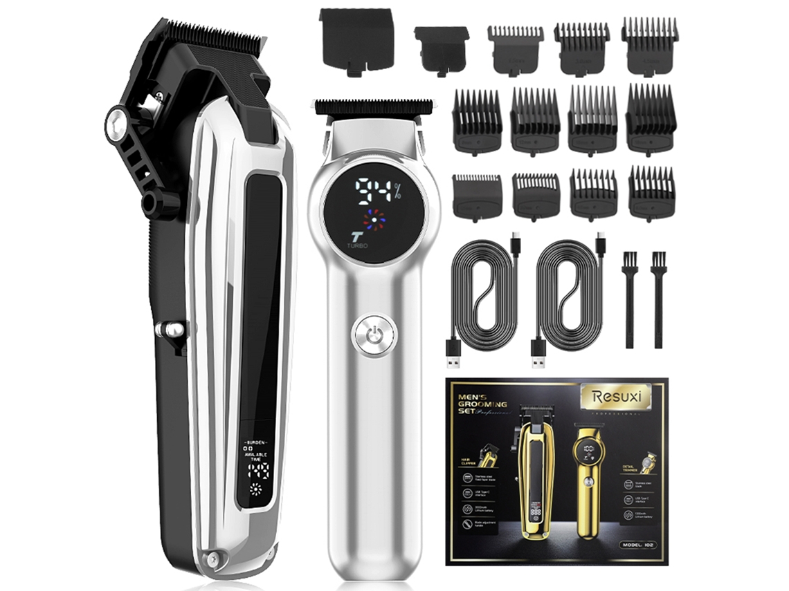 2026-aparatos De Corte De Pelo Eléctricos Para Hombre, Kit Profesional Con Pantalla Lcd, 5 Velocidades, Cuchilla Ajustable, Usb, Para Salón Y Hogar